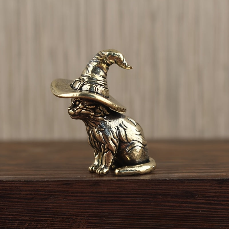 Vintage Altın Kedi Figürü – Hediye & Dekor