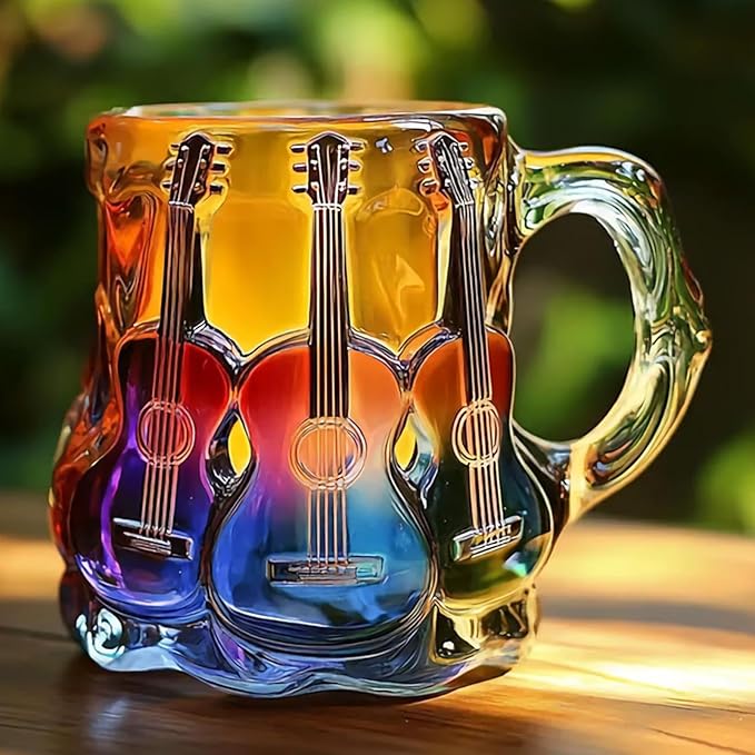 El Yapımı 3D Gitar Kupa