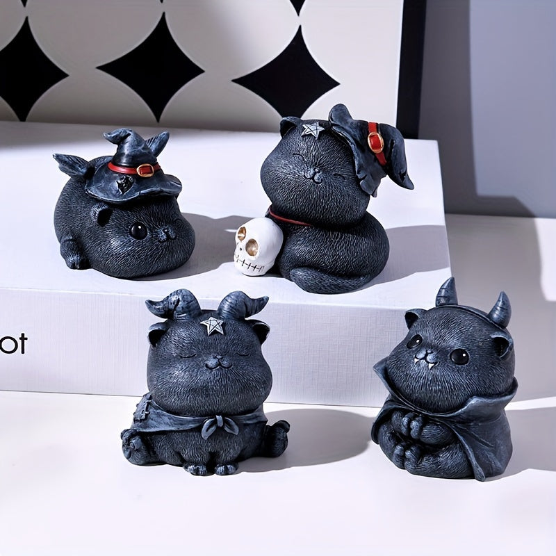 Vintage Halloween Kedi Figürü – Hars Dekor